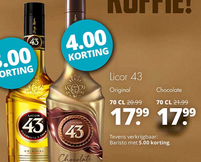 Licor 43 Original Of Chocolate Aanbieding Bij Mitra 1Folders Nl