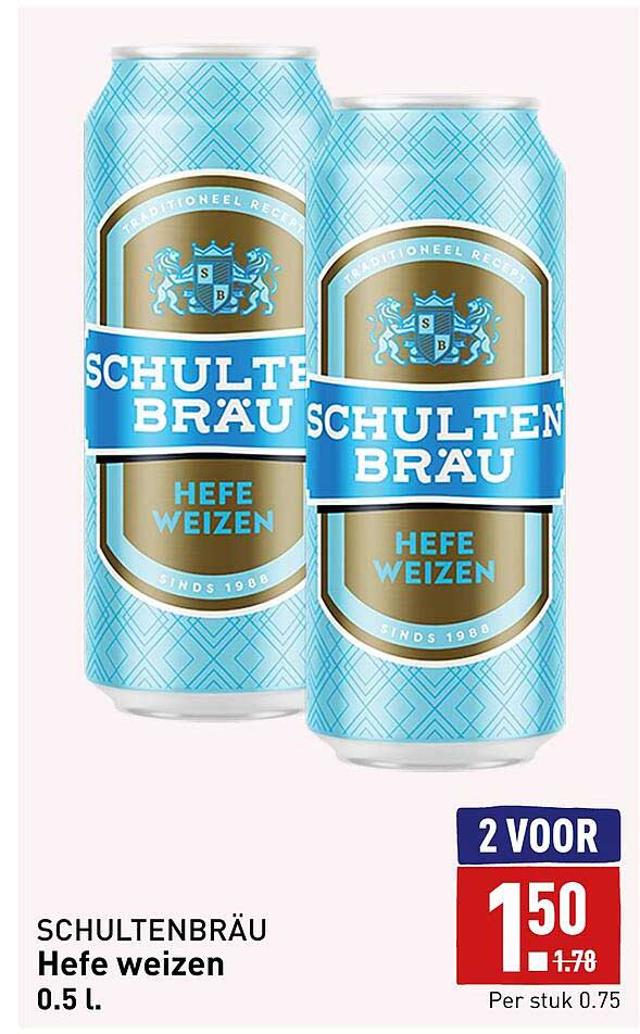 Schultenbr U Hefe Weizen Aanbieding Bij Aldi Folders Nl