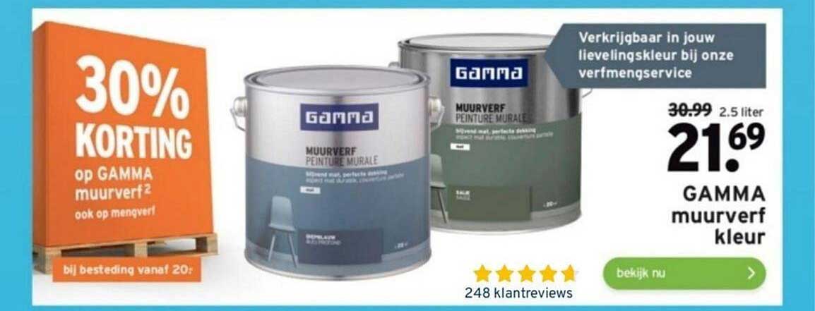 Gamma Muurverf Kleur Aanbieding Bij GAMMA 1Folders Nl