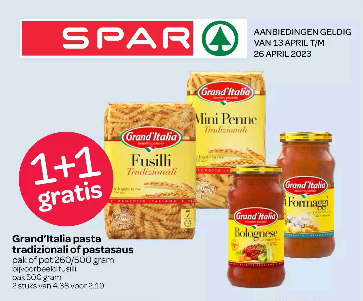 Grand Italia Pasta Tradizionali Of Pastasaus Aanbieding Bij Spar