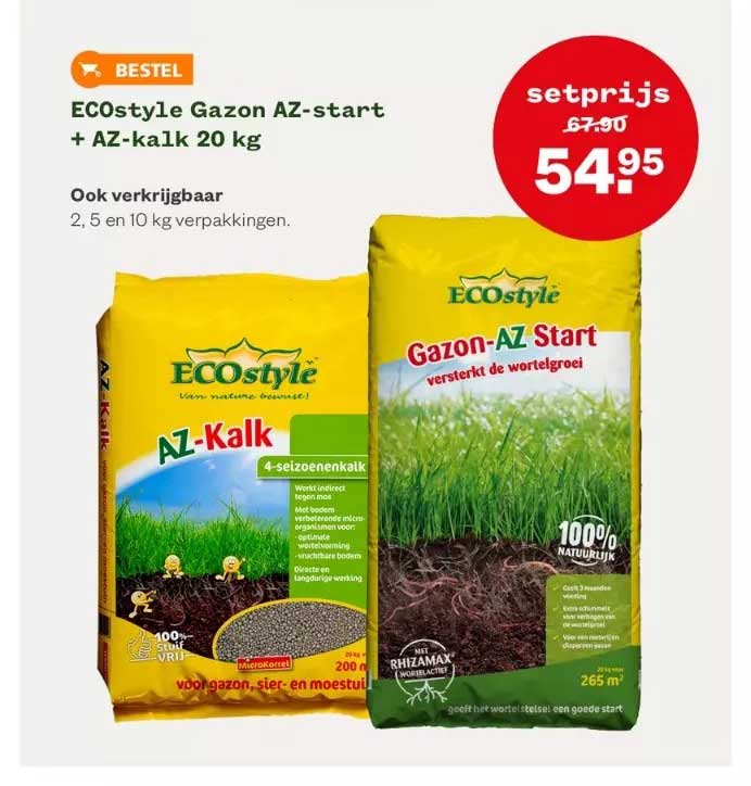 Ecostyle Gazon Az Start Az Kalk Kg Aanbieding Bij Welkoop