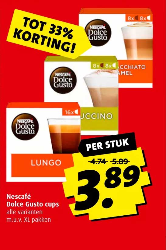 Nescaf Dolce Gusto Cups Aanbieding Bij Boni Folders Nl