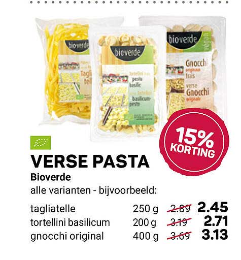 Verse Pasta Bioverde 15 Korting Aanbieding Bij Ekoplaza 1Folders Nl