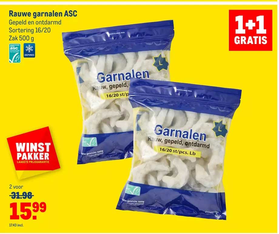 Rauwe Garnalen ASC Aanbieding Bij Makro 1Folders Nl