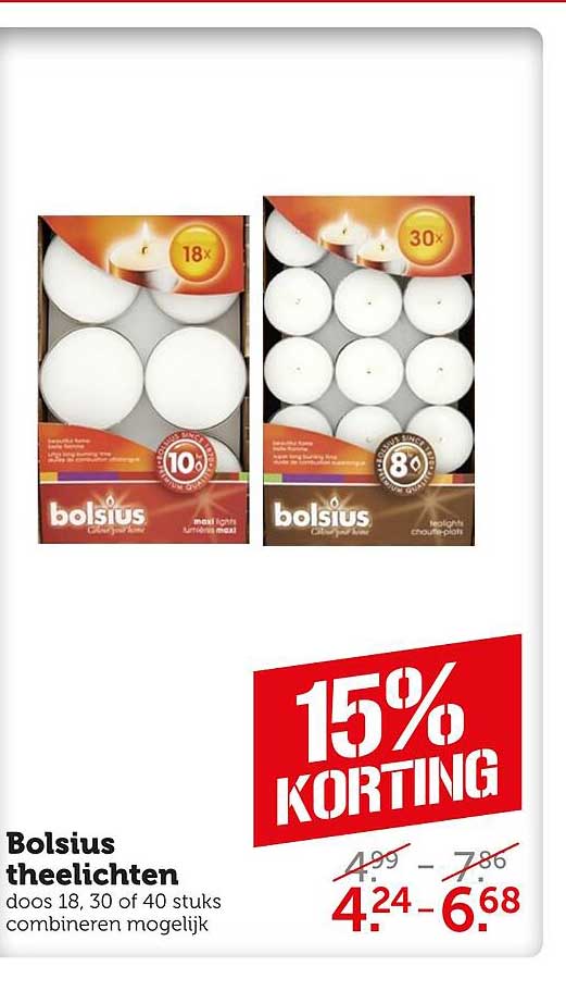 Bolsius Theelichten Aanbieding Bij Coop Folders Nl