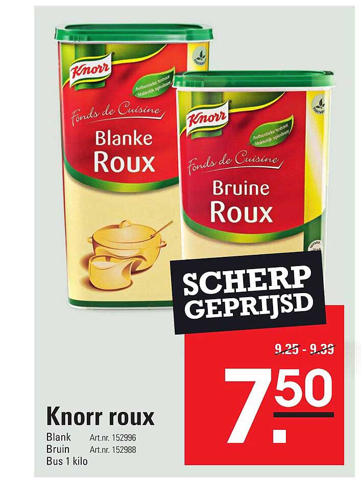 Knorr Roux Aanbieding Bij Sligro Folders Nl