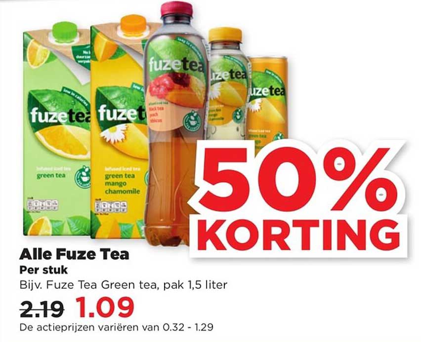 Alle Fuze Tea Aanbieding Bij Plus Folders Nl