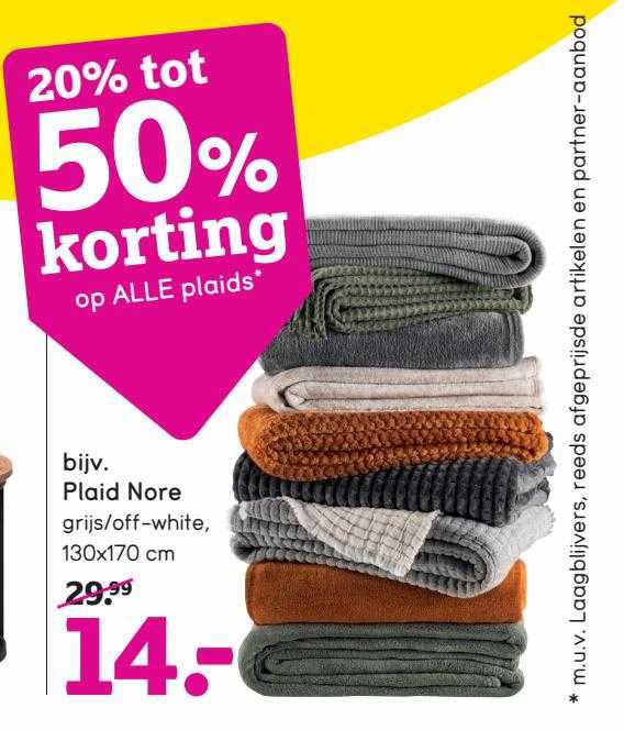 Plaid Nore Aanbieding Bij Leen Bakker Folders Nl