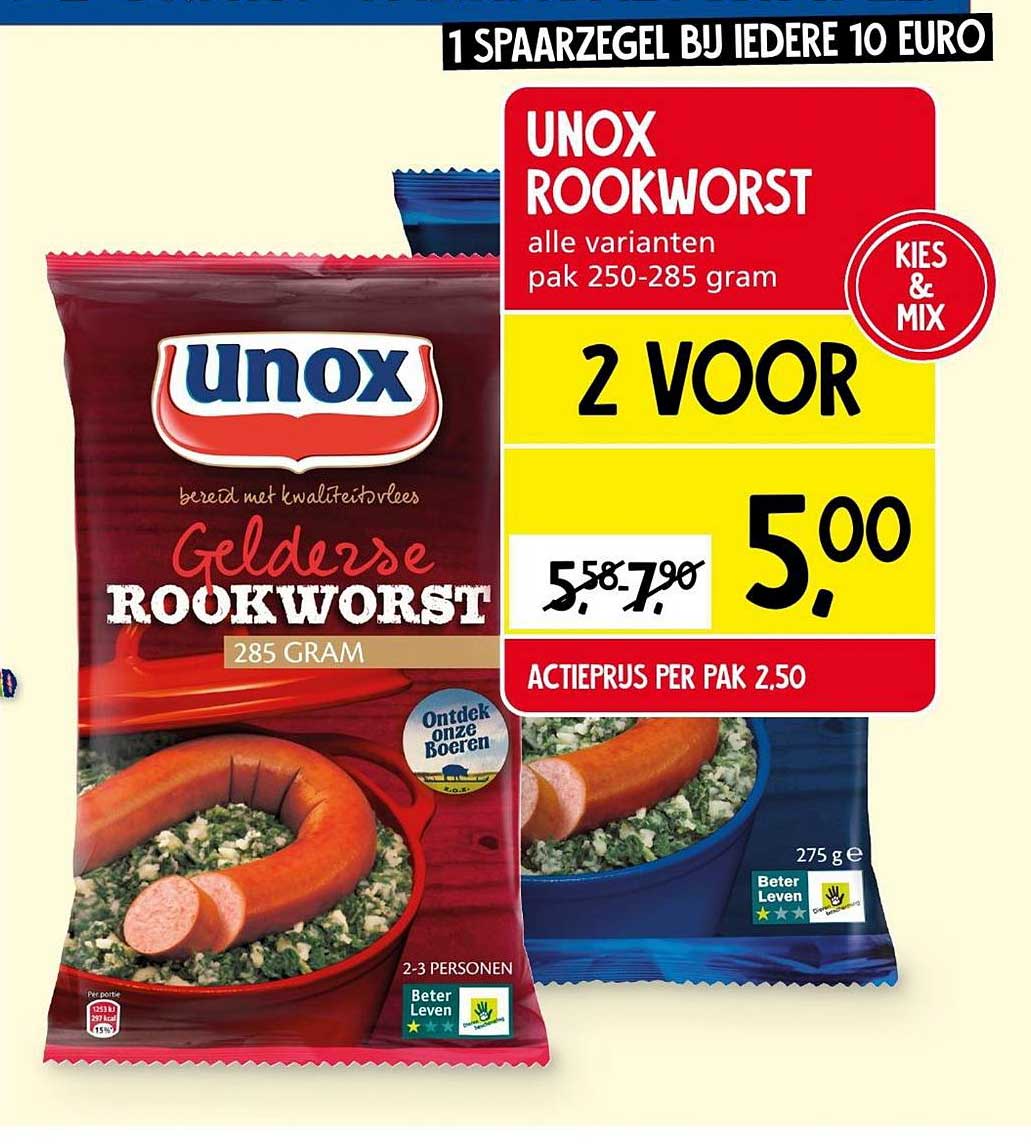 Unox Rookworst Aanbieding Bij Jan Linders Folders Nl