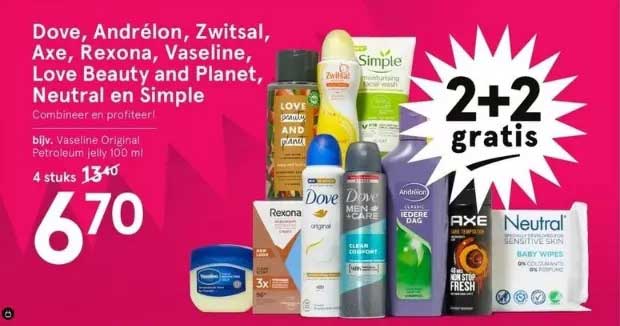 Dove Andrélon Zwitsal Axe Rexona Vaseline Love Beauty And Planet