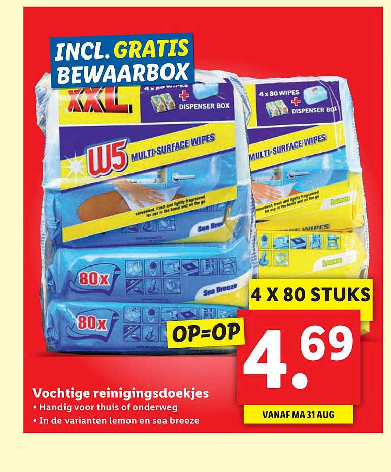 Vochtige Reinigingsdoekjes Aanbieding Bij Lidl Folders Nl