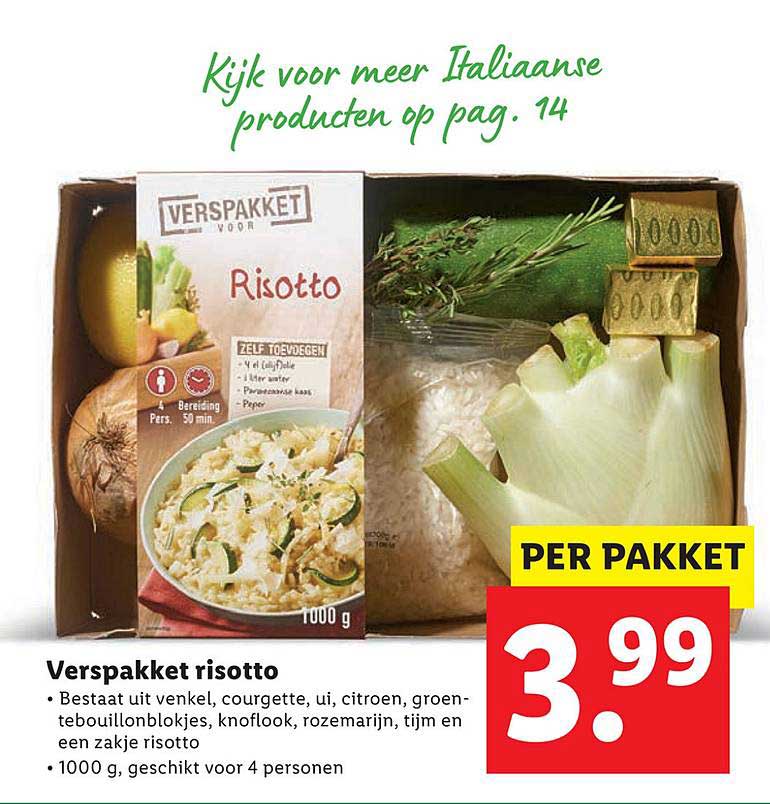 Verspakket Risotto Aanbieding Bij Lidl Folders Nl