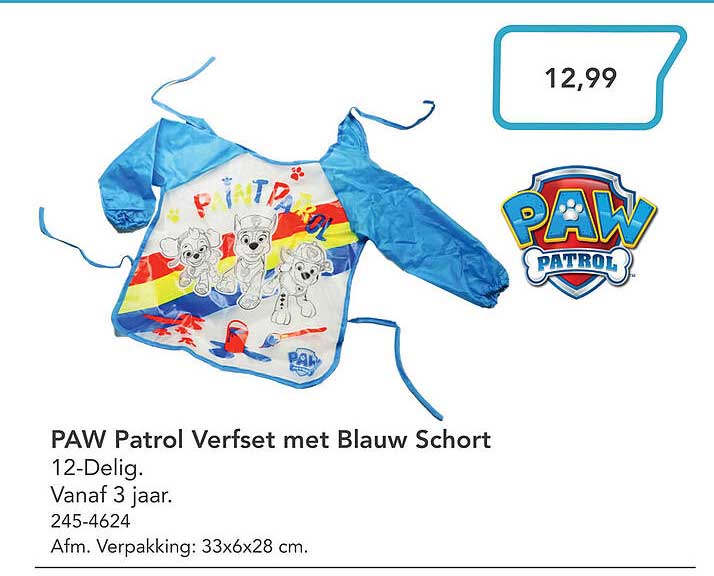 PAW Patrol Verfset Met Blauw Schort Aanbieding Bij Otto Simon 1Folders Nl