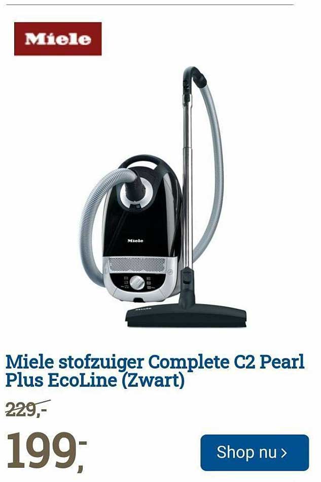 Miele Stofzuiger Complete C Pearl Plus Ecoline Zwart Aanbieding Bij