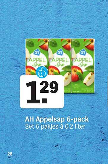 Ah Appelsap Pack Aanbieding Bij Albert Heijn Folders Nl