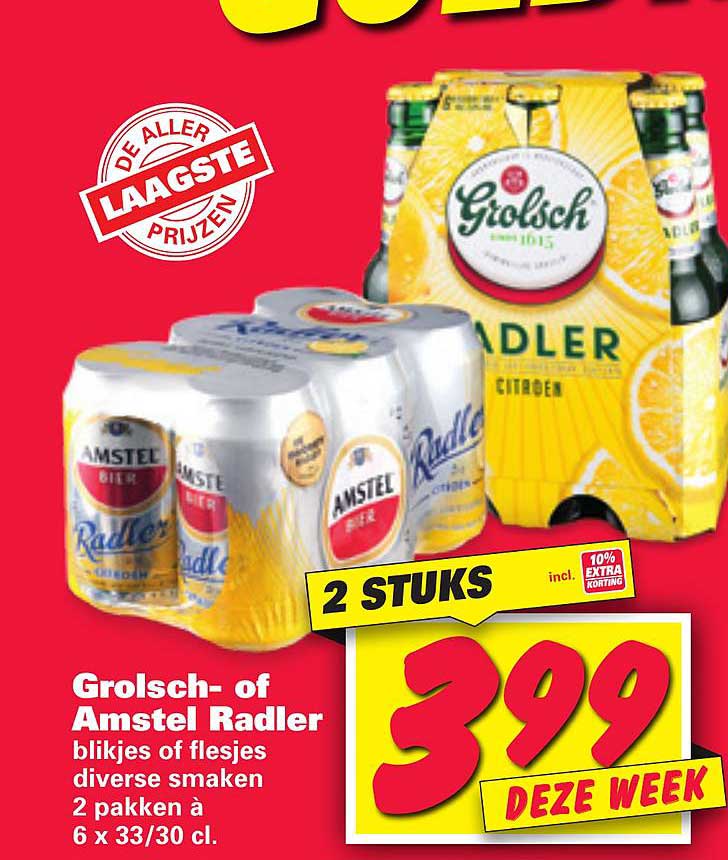 Grolsch Of Amstel Radler Aanbieding Bij Nettorama 1Folders Nl