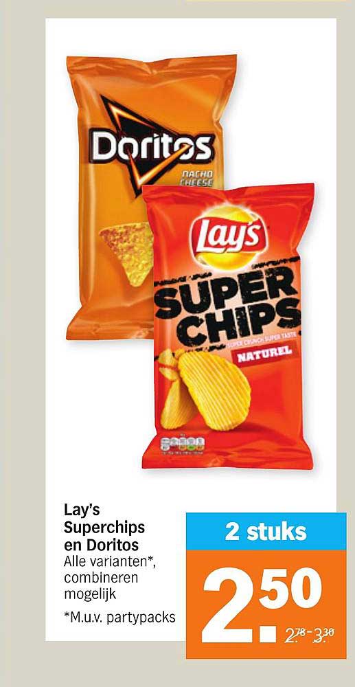 Lay S Superchips En Doritos Aanbieding Bij Albert Heijn Folders Nl