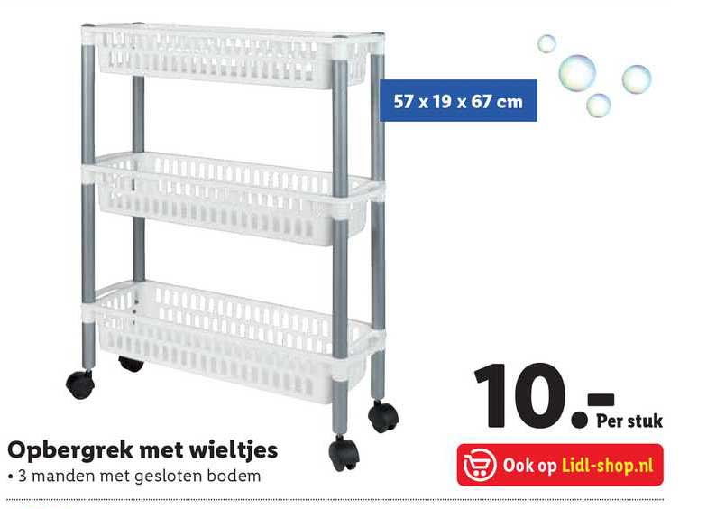 Opbergrek Met Wieltjes Aanbieding Bij Lidl Folders Nl