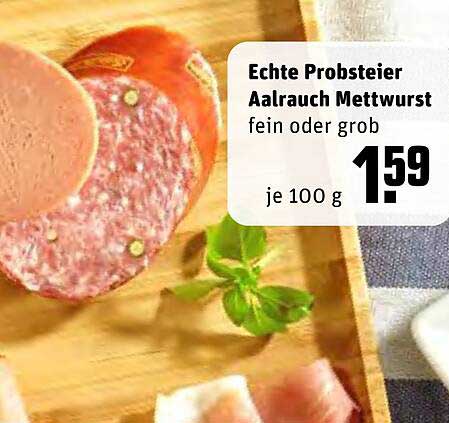 Echte Probsteier Aalrauch Mettwurst Angebot Bei Rewe Prospekte De