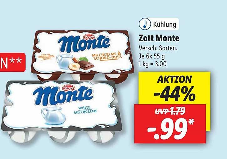 Zott Monte Angebot Bei Lidl