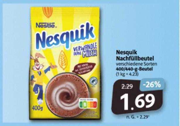 Nestlé Nesquik Nachfüllbeutel Angebot bei Markant Markt 1Prospekte de