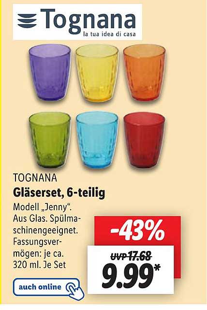 Tognana Gl Serset Teilig Angebot Bei Lidl Prospekte De