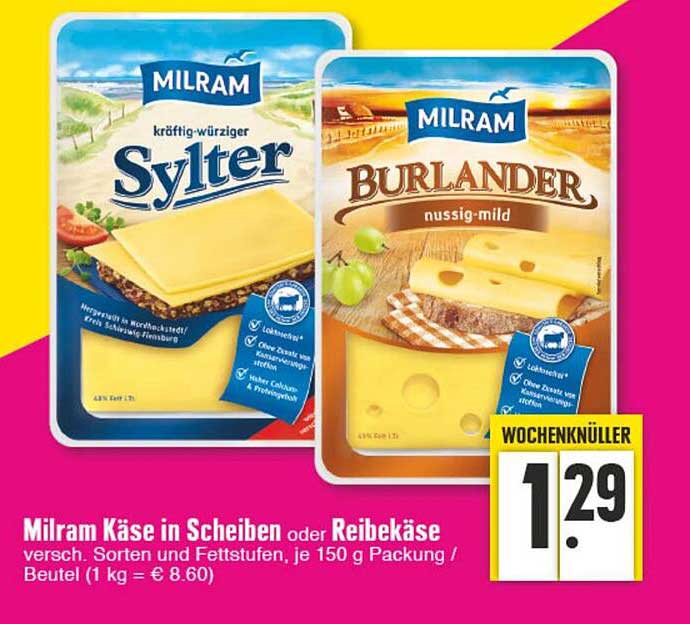 Milram Käse In Scheiben Oder Reibkäse Angebot bei EDEKA 1Prospekte de