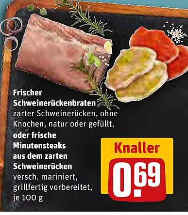 Frischer Schweiner Ckenbraten Oder Frische Minutensteaks Aus Dem Zarten