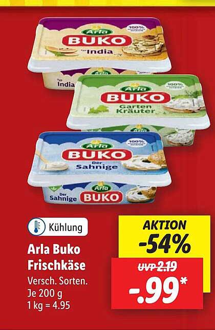 K Hlung Arla Buko Frischk Se Angebot Bei Lidl Prospekte De