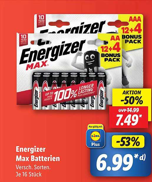 Energizer Max Batterien Angebot Bei Lidl 1Prospekte De