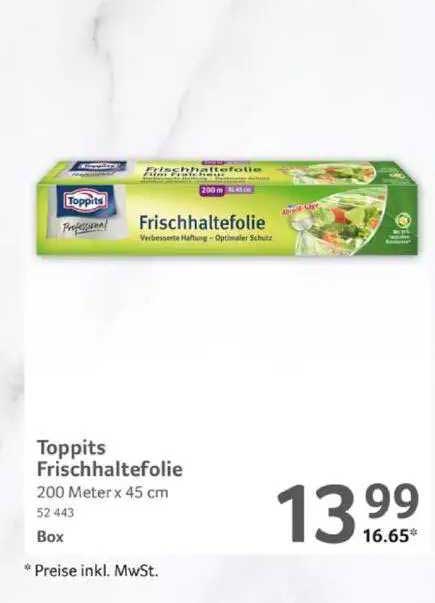 Toppits Frischhaltefolie Angebot Bei Selgros Prospekte De