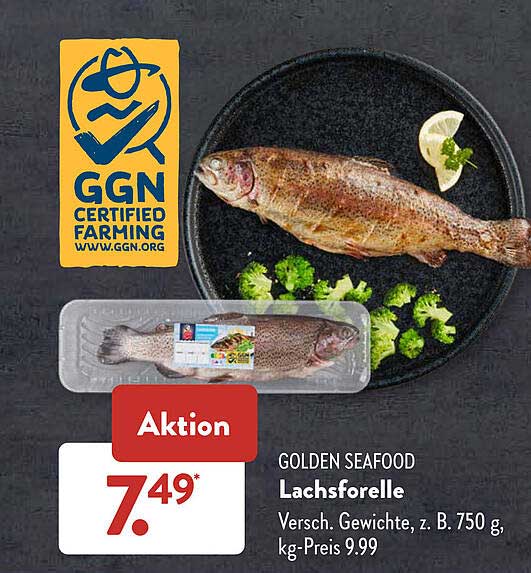 Golden Seafood Lachsforelle Angebot bei ALDI SÜD 1Prospekte de