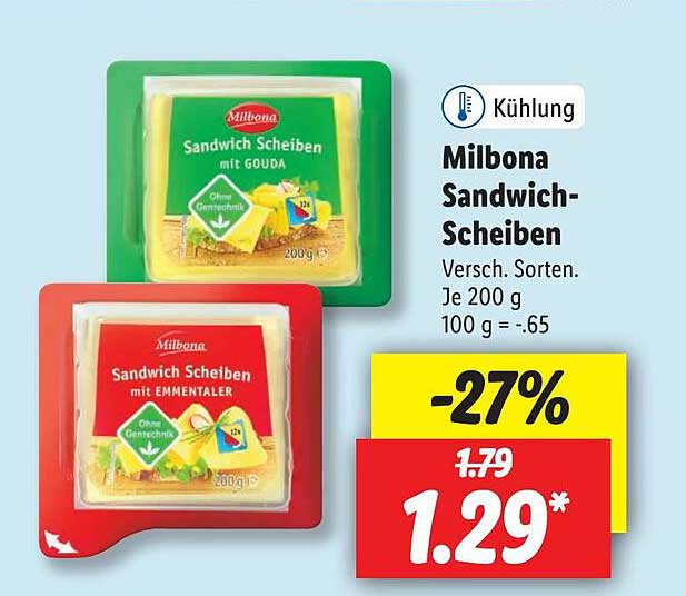 Milbona Sandwich Scheiben Angebot Bei Lidl Prospekte De