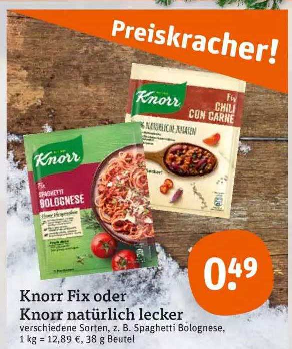 Knorr Fix Oder Natürlich Lecker Angebot bei Tegut