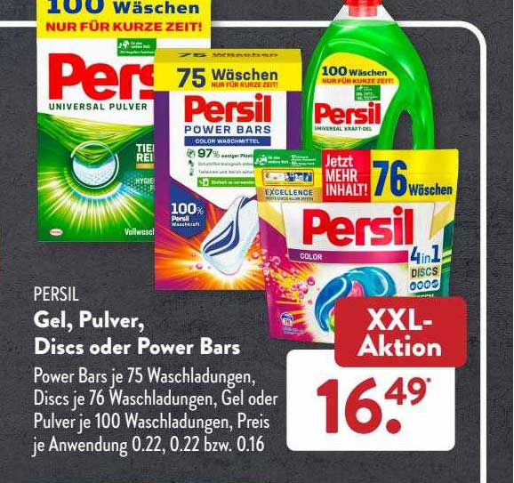 Persil Gel Pulver Discs Oder Power Bars Angebot bei ALDI SÜD