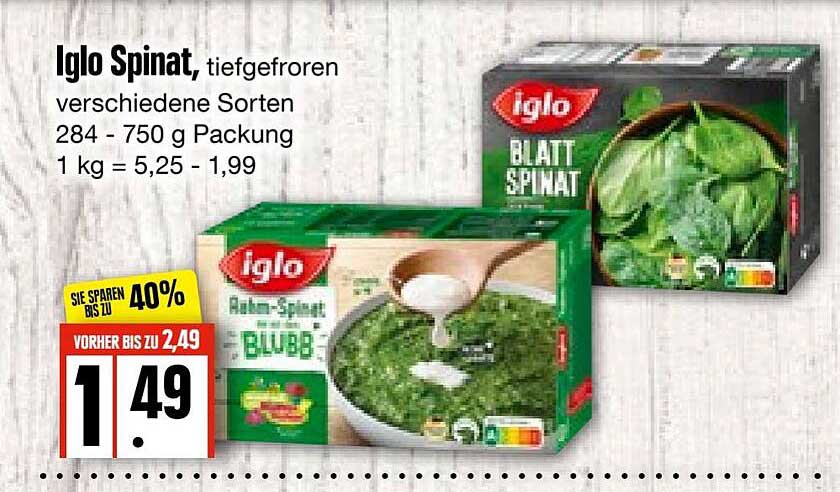 Iglo Spinat Tiefgefroren Angebot Bei EDEKA 1Prospekte De