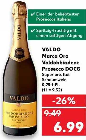 Valdo Marca Oro Valdobbiadene Prosecco Docg Angebot Bei Kaufland