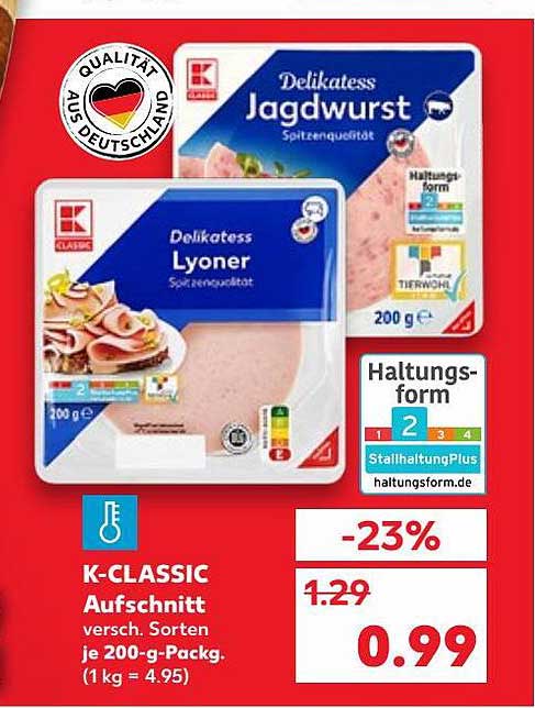 K Classic Aufschnitt Angebot Bei Kaufland