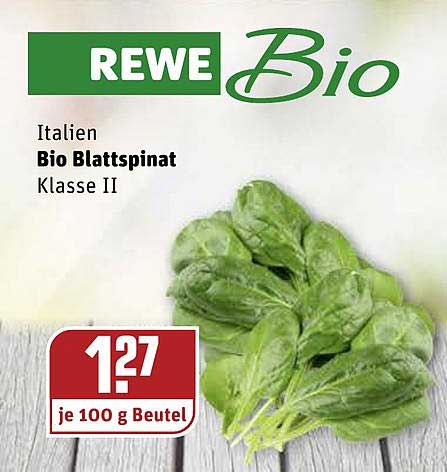 Bio Blattspinat Angebot Bei Rewe Prospekte De