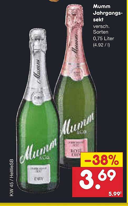 Mumm Jahrgangssekt Angebot Bei Netto Marken Discount Prospekte De