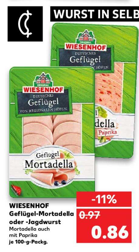 Wiesenhof Gefl Gel Mortadella Oder Jagdwurst Angebot Bei Kaufland