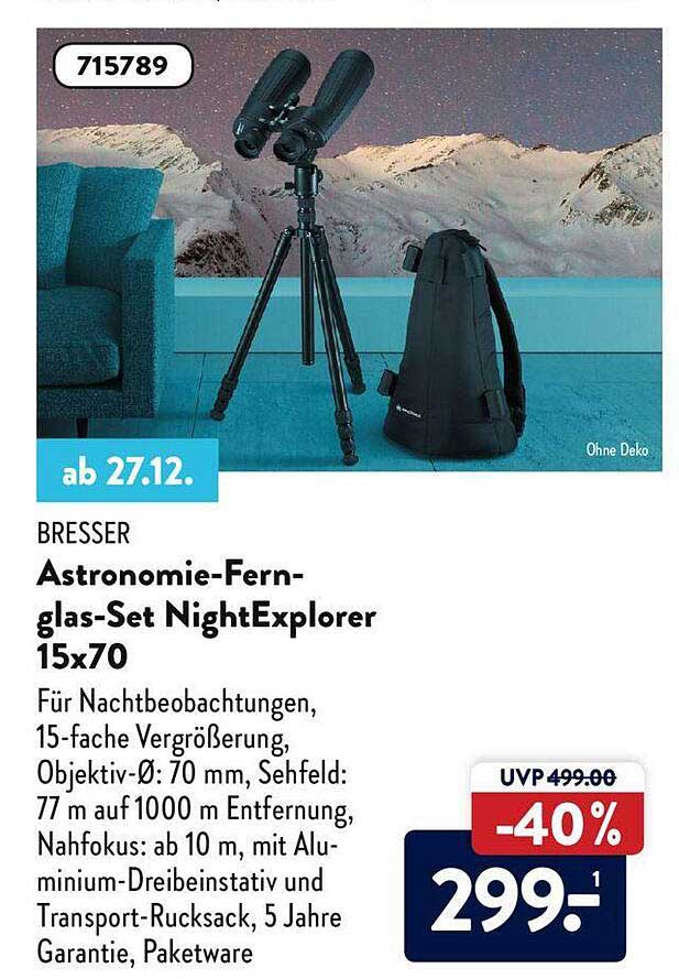 Bresser Astronomie Fernglas Set Nightexplorer X Angebot Bei Aldi