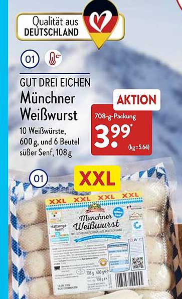 Gut Drei Eichen Münchner Weißwurst Angebot bei ALDI Nord 1Prospekte de