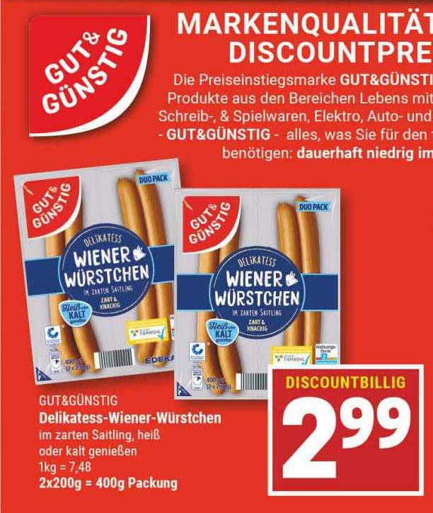 Gut Günstig Delikatess wiener würstchen Angebot bei Marktkauf