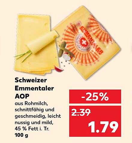 Schweizer Emmentaler Aop Angebot Bei Kaufland