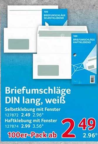 Briefumschläge Din Lang Weiß Angebot bei Selgros