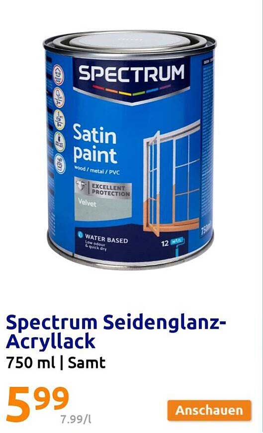 Spectrum Seidenglanz Acryllack Angebot Bei Action Prospekte De