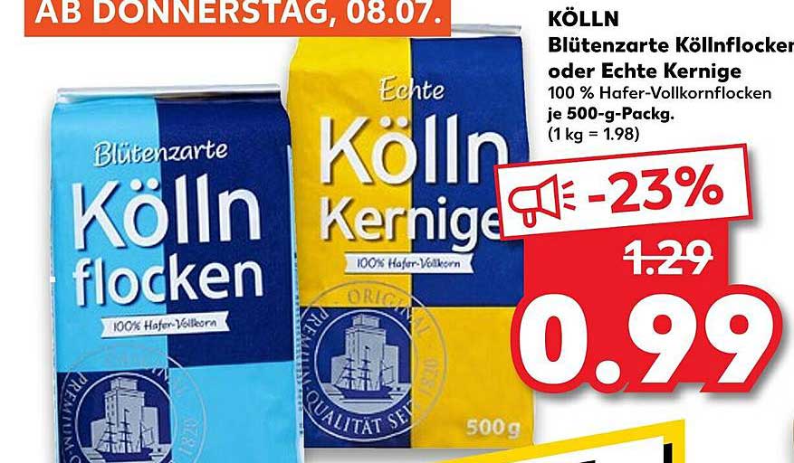 Kölln Blütenzarte Köllnflocker Oder Echte Kernige Angebot bei Kaufland