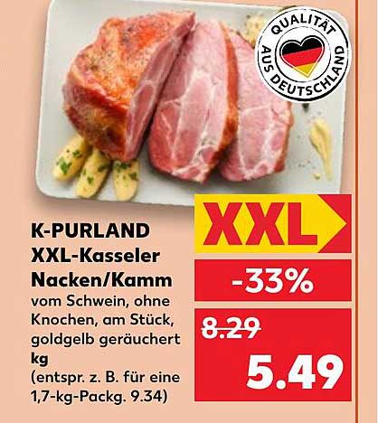 K Purland Xxl Kasseler Nacken Oder Kamm Angebot Bei Kaufland