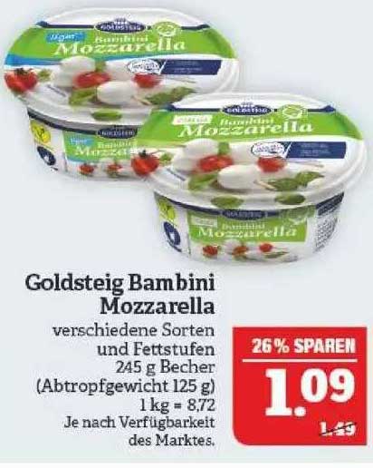 Goldsteig Bambini Mozzarella Angebot Bei Marktkauf